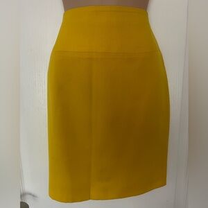 🛍️3 For $10🛍️Andrea Behar Beautiful Sunny Lemon Yellow Mini Pencil Skirt, Sz 4